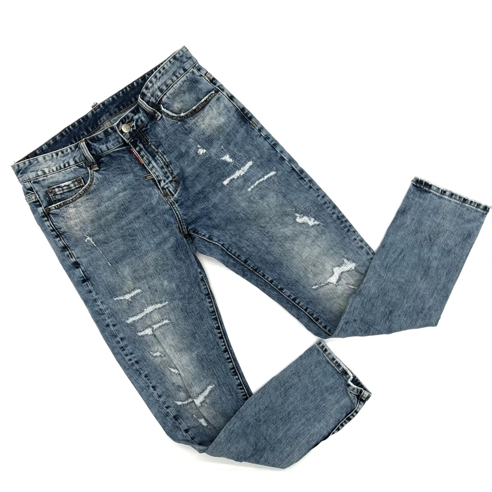 Straight leg jeans denim pants washed ripped jeans low waist pants skinny jeans